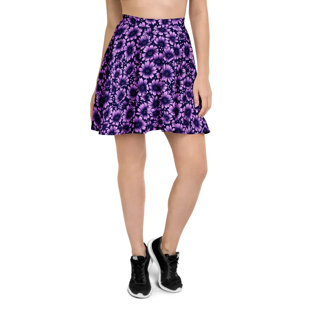 Violet Afterglow on Skater Skirt — Front