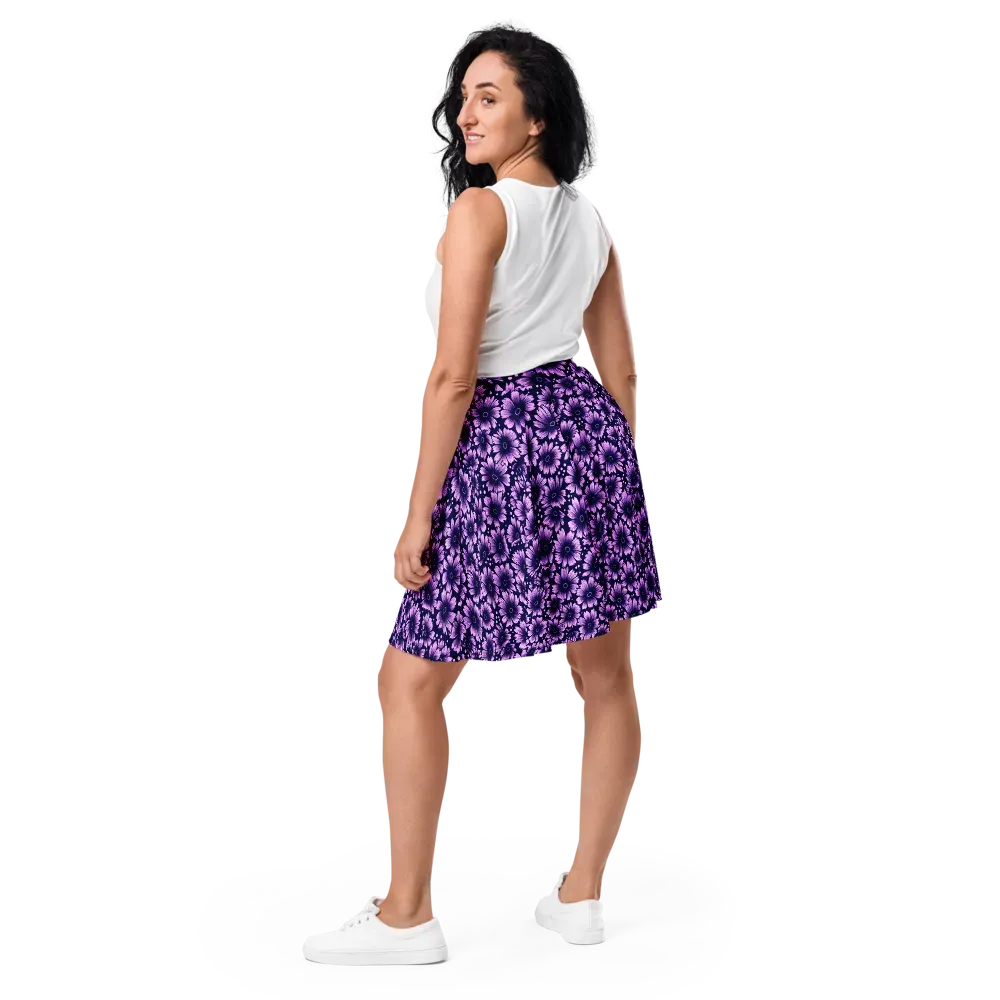 Violet Afterglow on Skater Skirt — Back