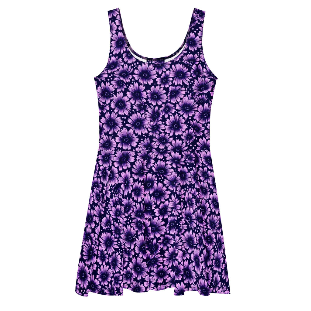 Violet Afterglow on Skater Dress — Front