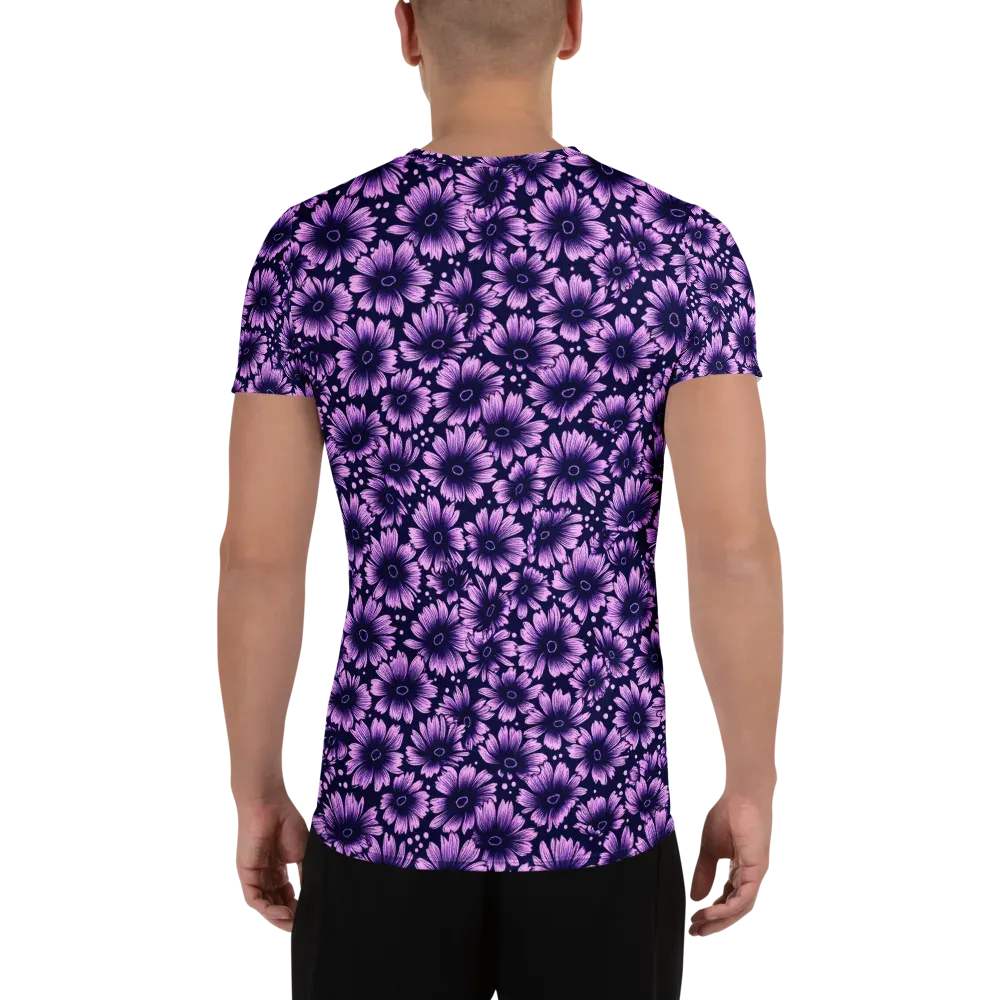 Violet Afterglow on Men's Athletic T-Shirt — Back