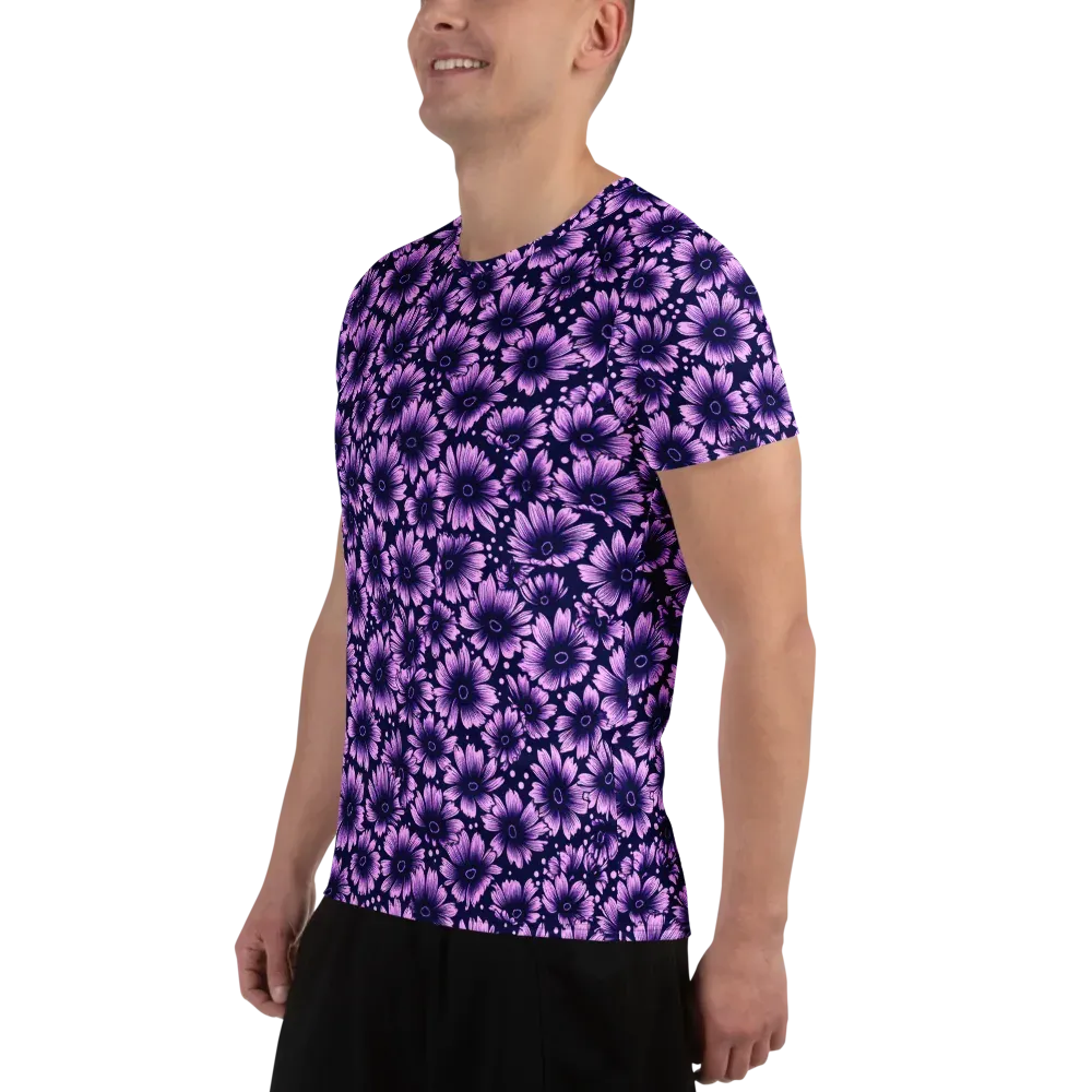 Violet Afterglow on Men's Athletic T-Shirt — Left
