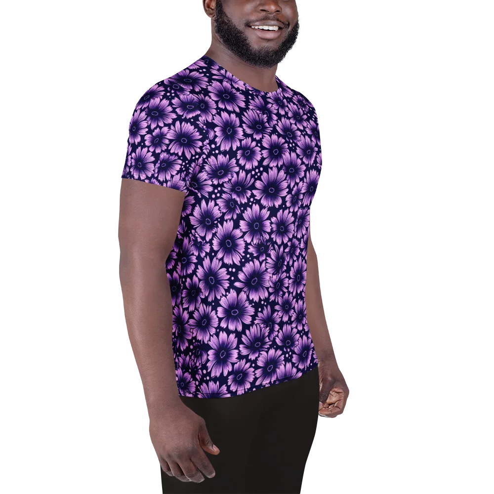 Violet Afterglow on Men's Athletic T-Shirt — Right
