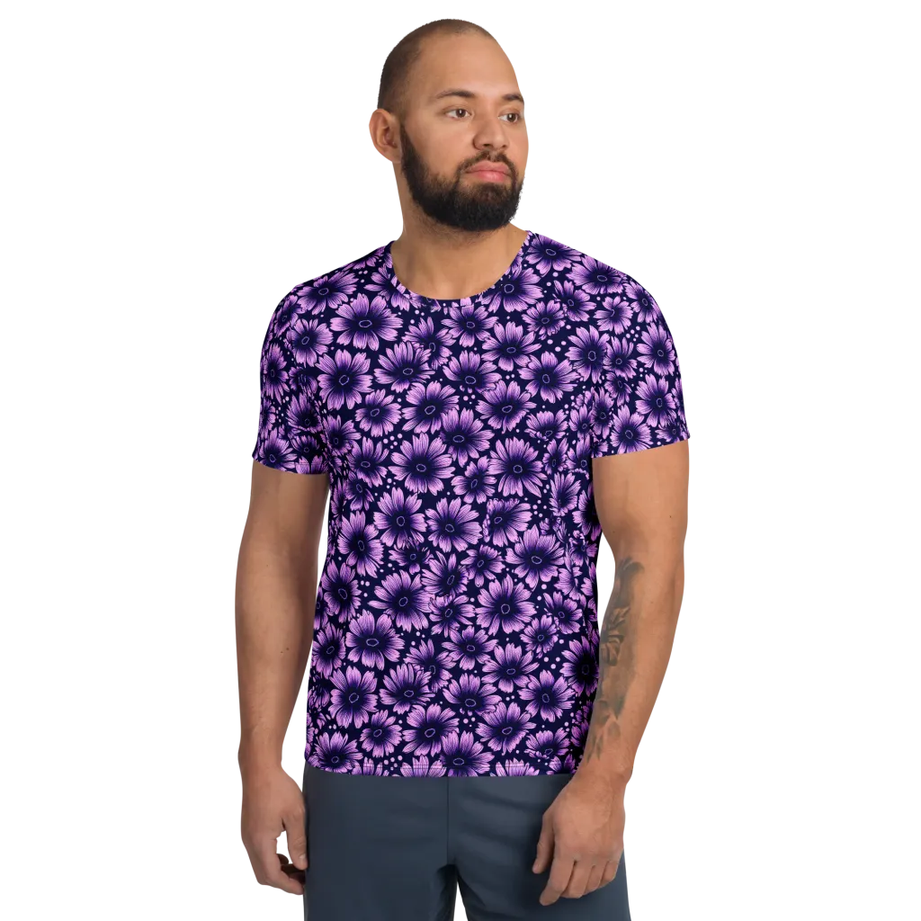 Violet Afterglow on Men's Athletic T-Shirt — Front