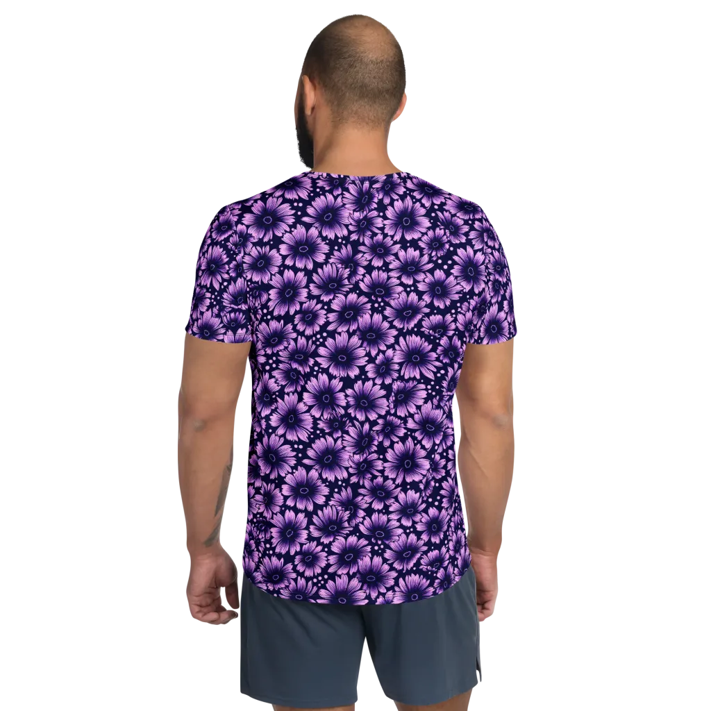 Violet Afterglow on Men's Athletic T-Shirt — Back