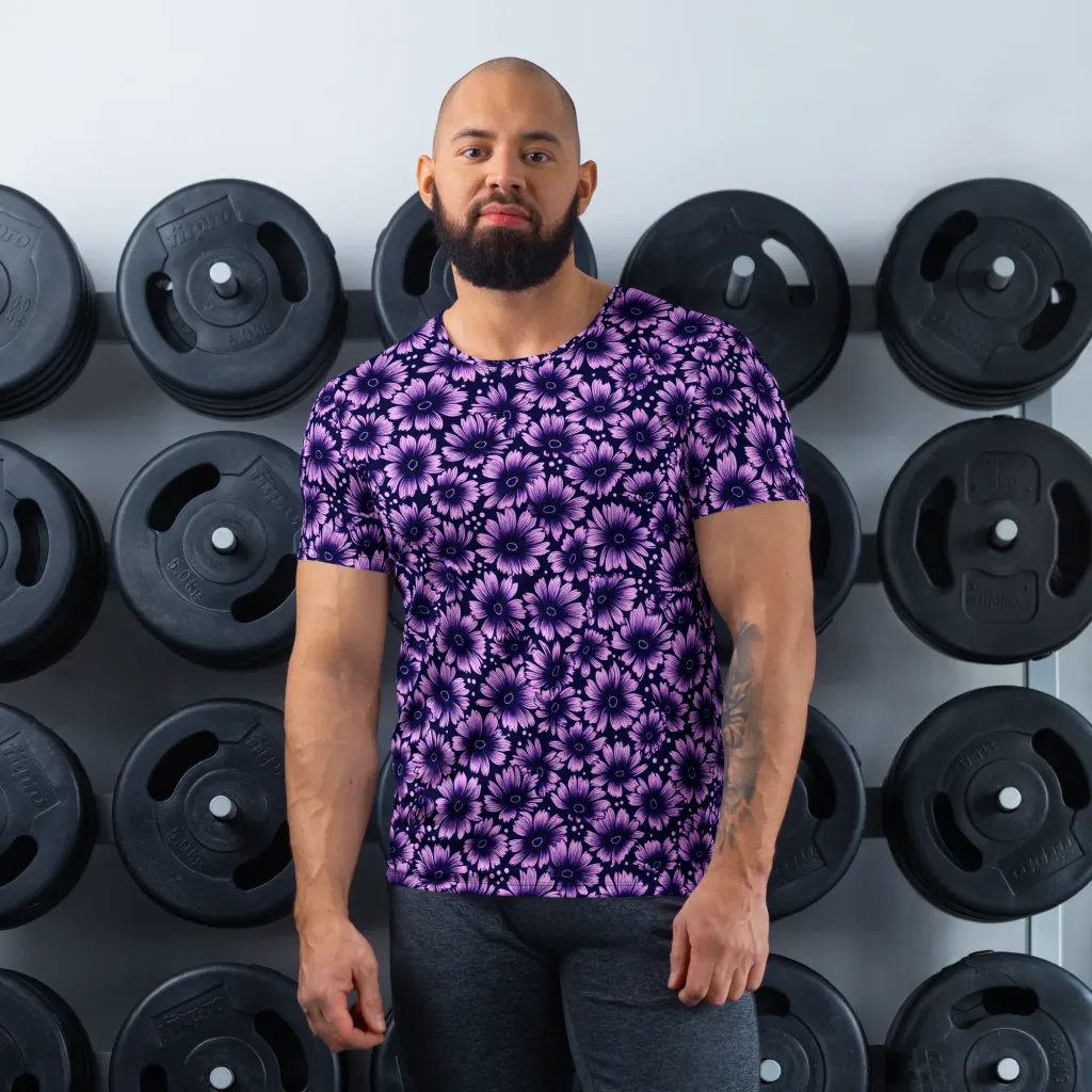 Violet Afterglow on Men's Athletic T-Shirt — Front