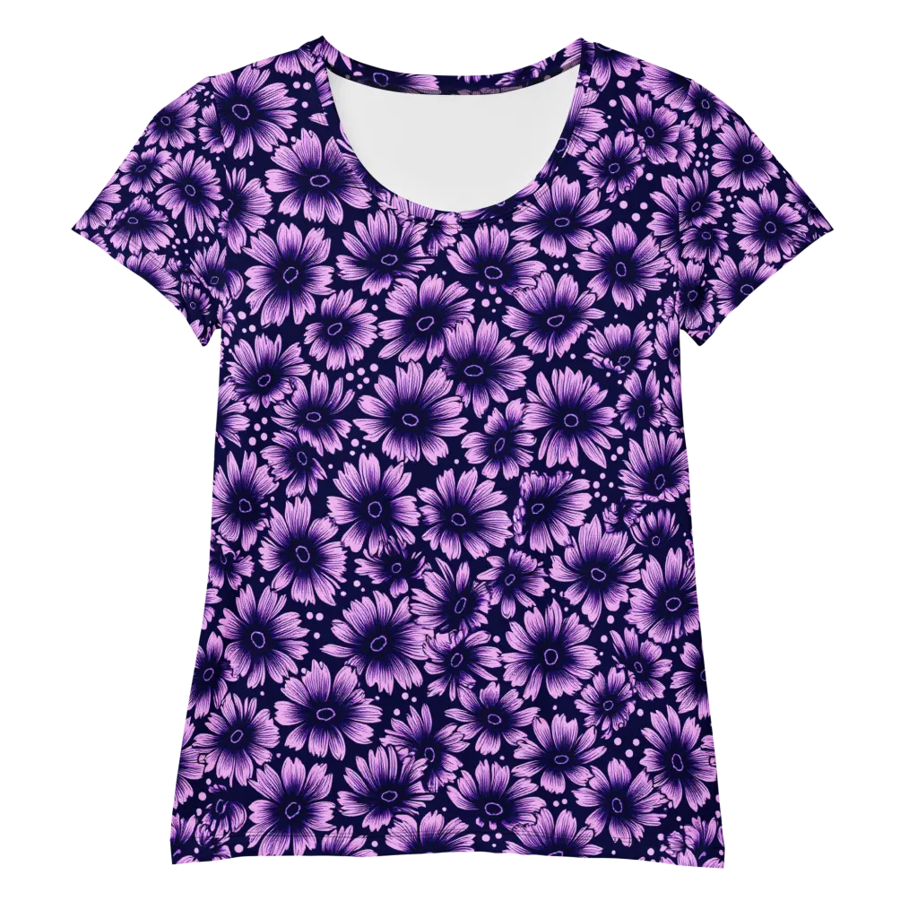 Violet Afterglow on Women's Athletic T-Shirt — Front