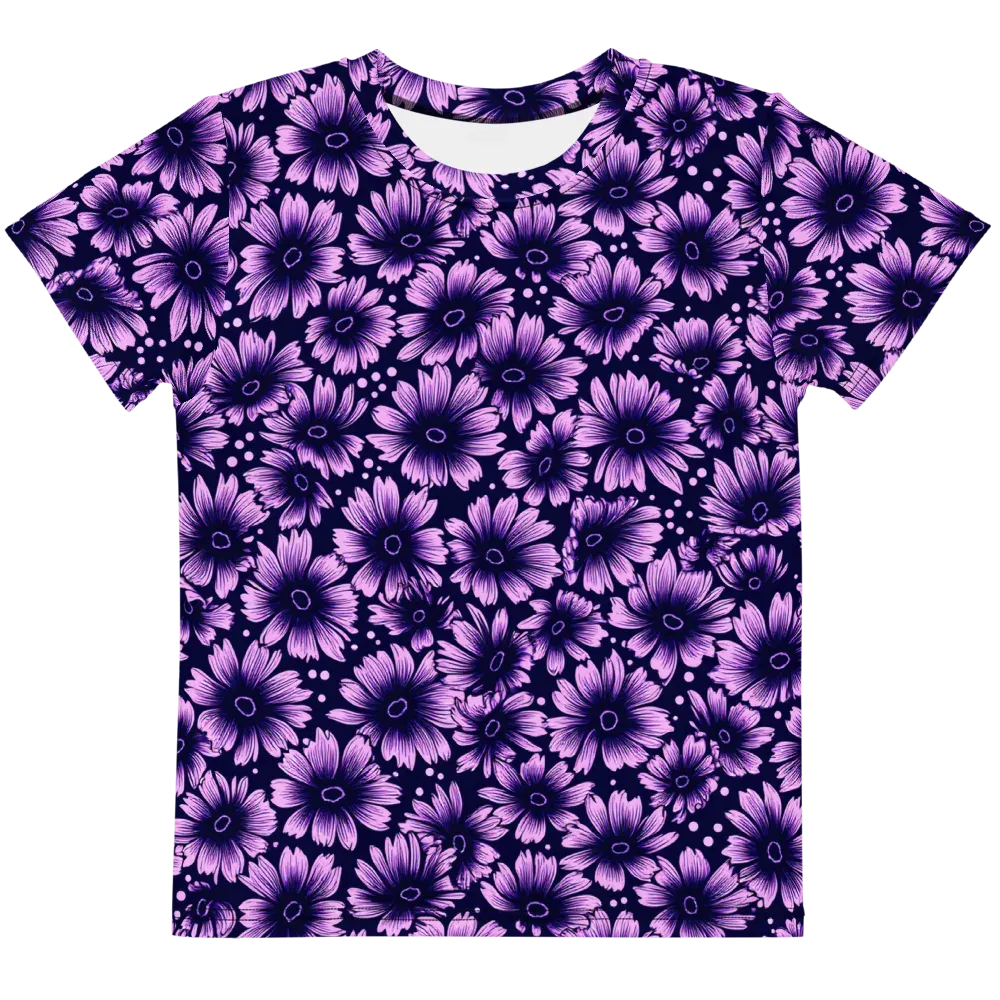 Violet Afterglow on Kids Crew Neck T-Shirt — Front