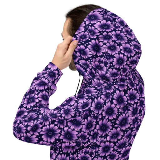Violet Afterglow on a Hoodie