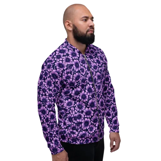 Violet Afterglow on a Bomber Jacket