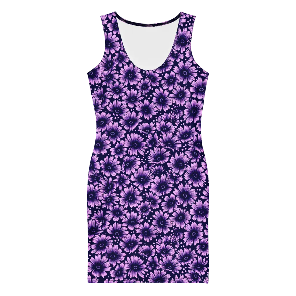Violet Afterglow on Bodycon Dress — Front