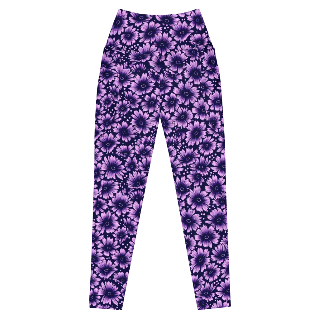 Violet Afterglow on Leggings with Pockets — Front