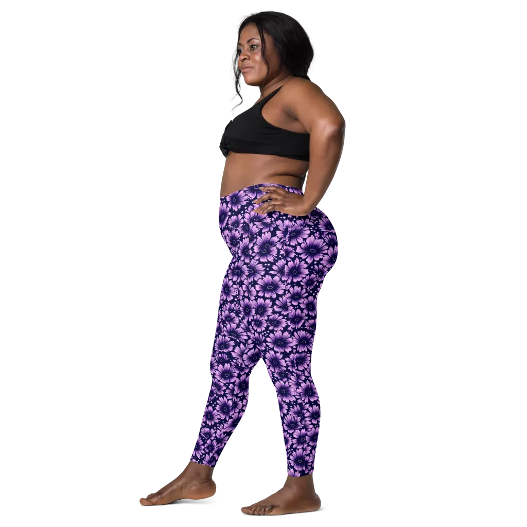 Violet Afterglow on Leggings with Pockets — Left