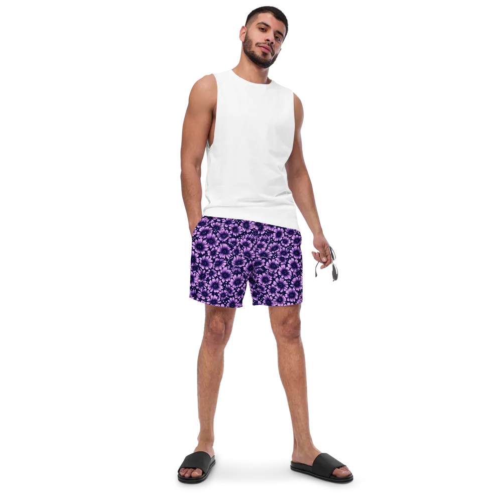 Violet Afterglow on Swim Trunks — Front