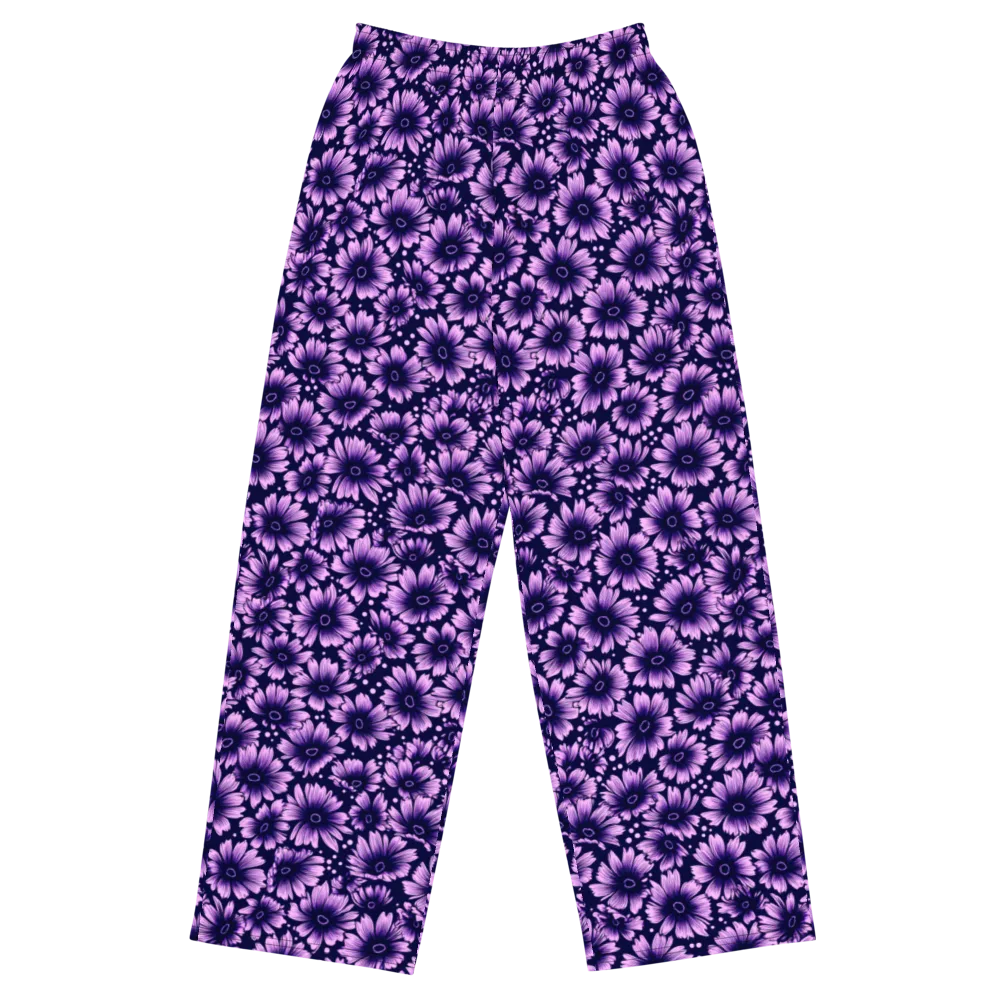 Violet Afterglow on Wide-Leg Pants — Front