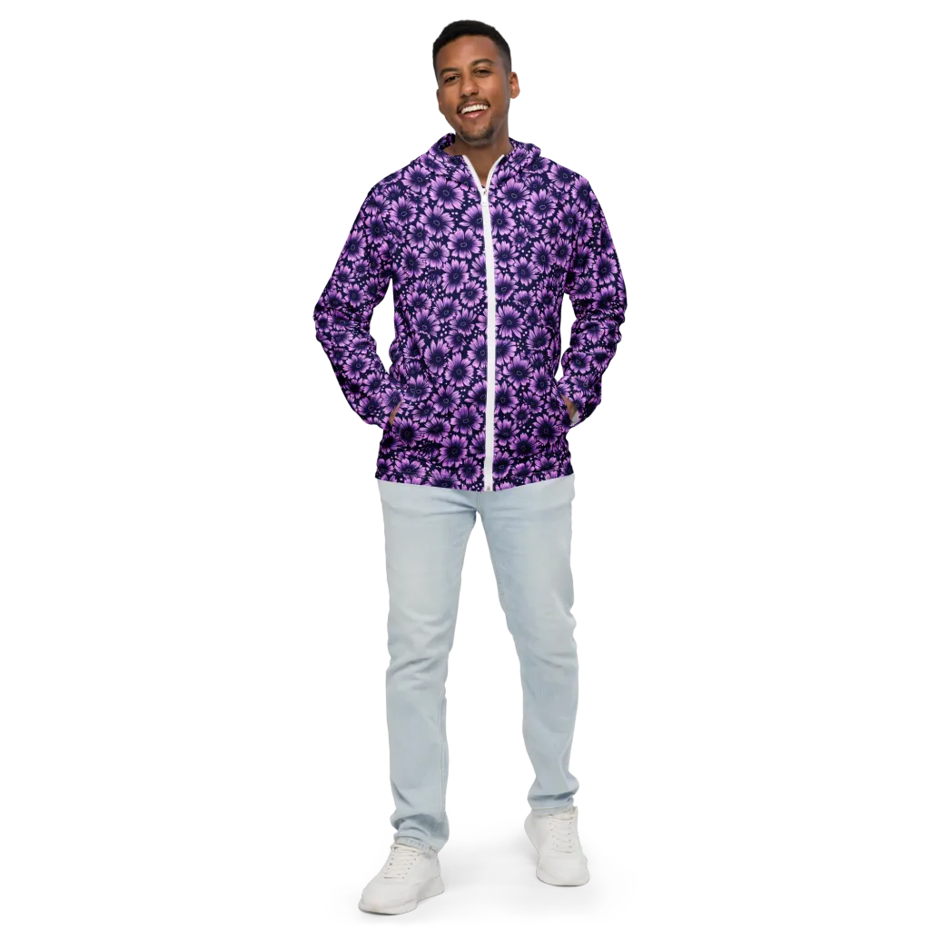 Violet Afterglow on Men's Windbreaker — Front