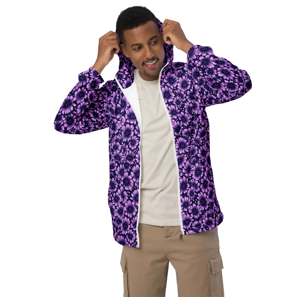 Violet Afterglow on Men's Windbreaker — Front