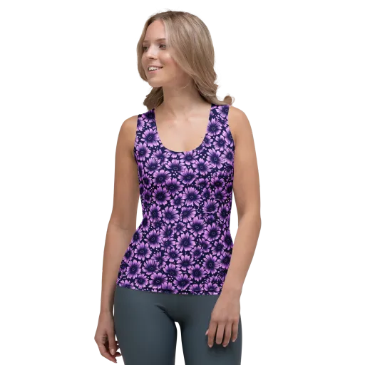 Violet Afterglow on a Women's Tank Top