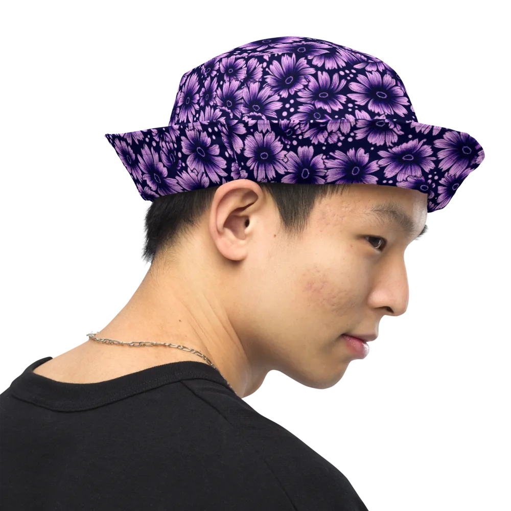 Violet Afterglow on Reversible Bucket Hat — Right Outside