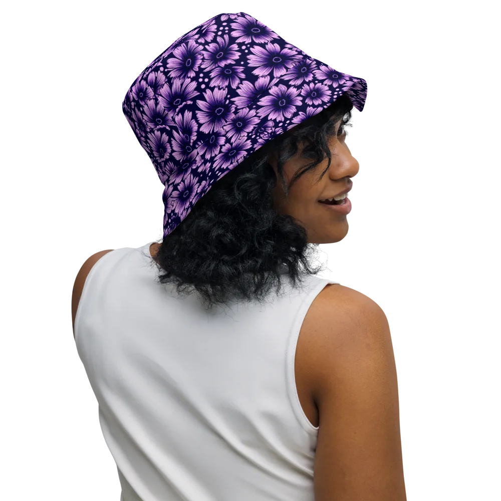 Violet Afterglow on Reversible Bucket Hat — Right Outside