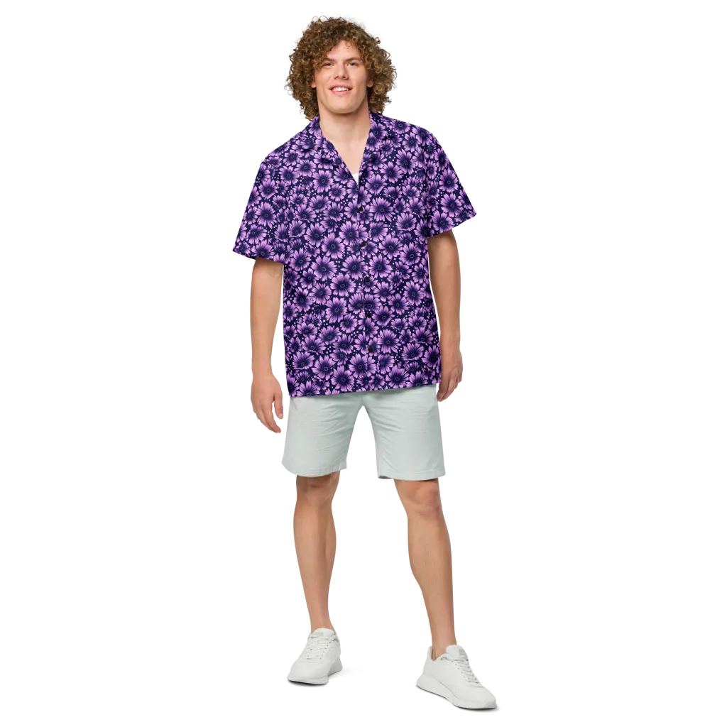 Violet Afterglow on Button Shirt — Front