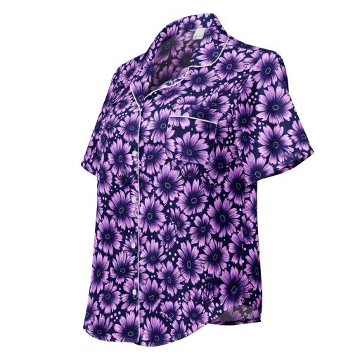 Violet Afterglow on a Women's Short Sleeve Pajama Top