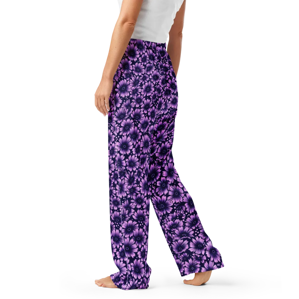 Violet Afterglow on Women's Pajama Pants — Left