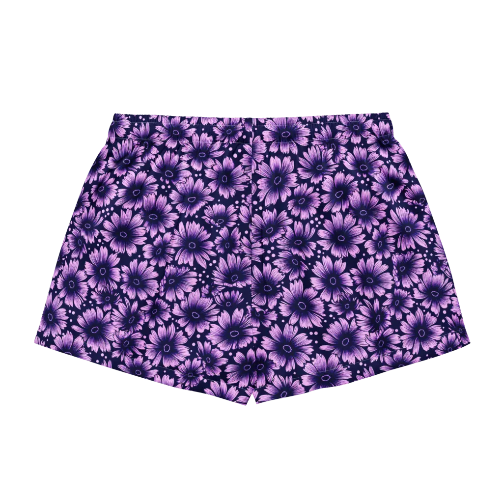 Violet Afterglow on Women's Pajama Shorts — Back