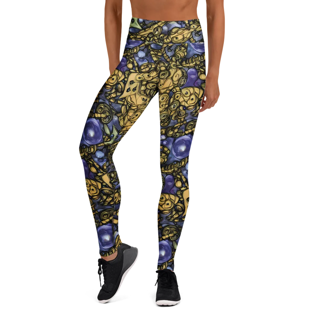 Gilded Dreamscape on Yoga Leggings — Front