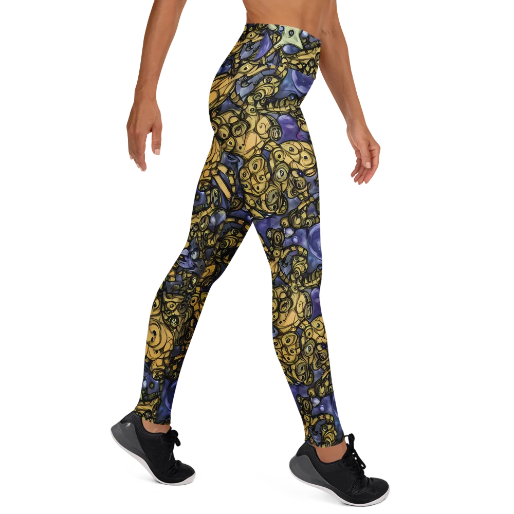 Gilded Dreamscape on Yoga Leggings — Right