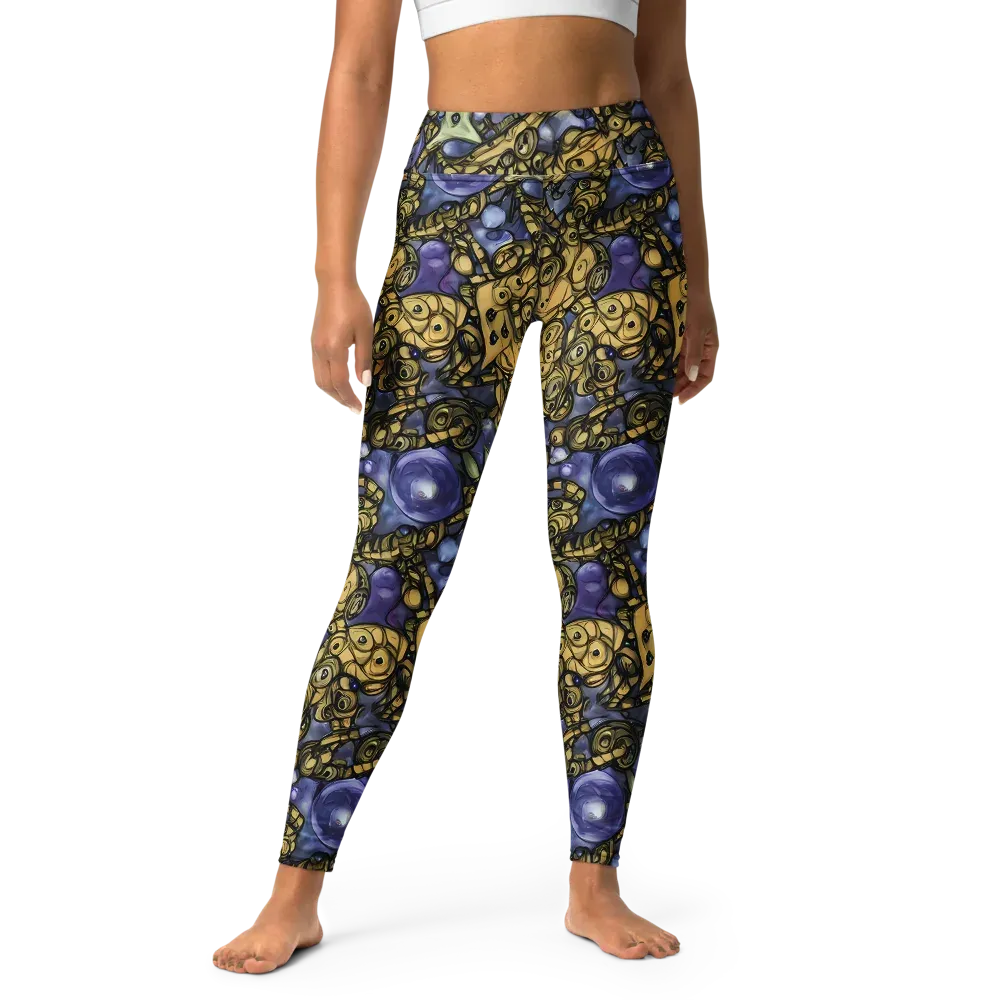 Gilded Dreamscape on Yoga Leggings — Front
