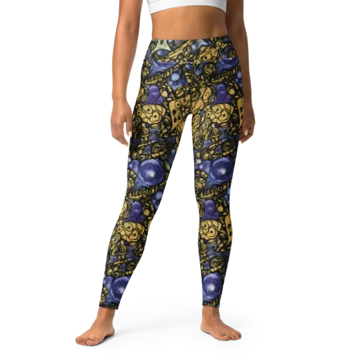 Gilded Dreamscape on a Yoga Leggings