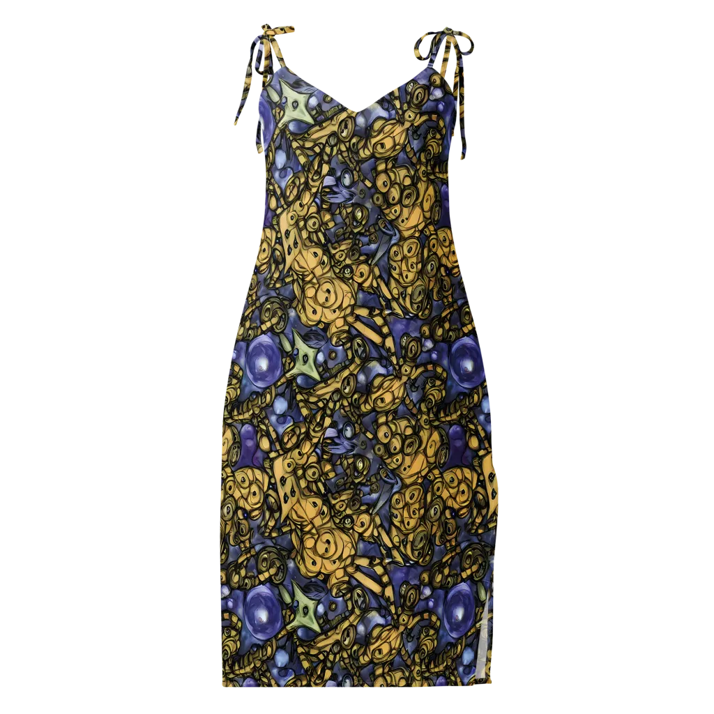 Gilded Dreamscape on Slip Dress — Front