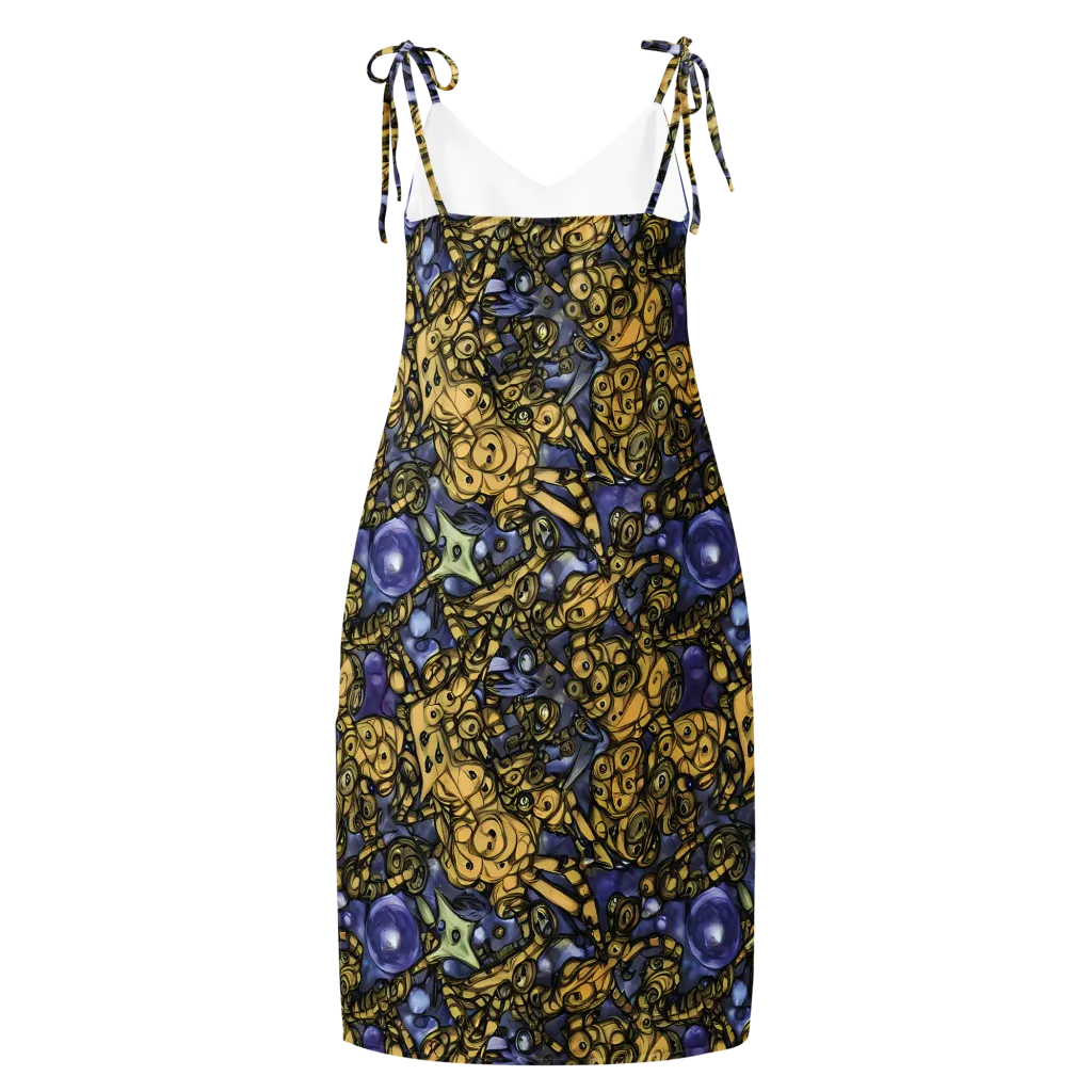 Gilded Dreamscape on Slip Dress — Back