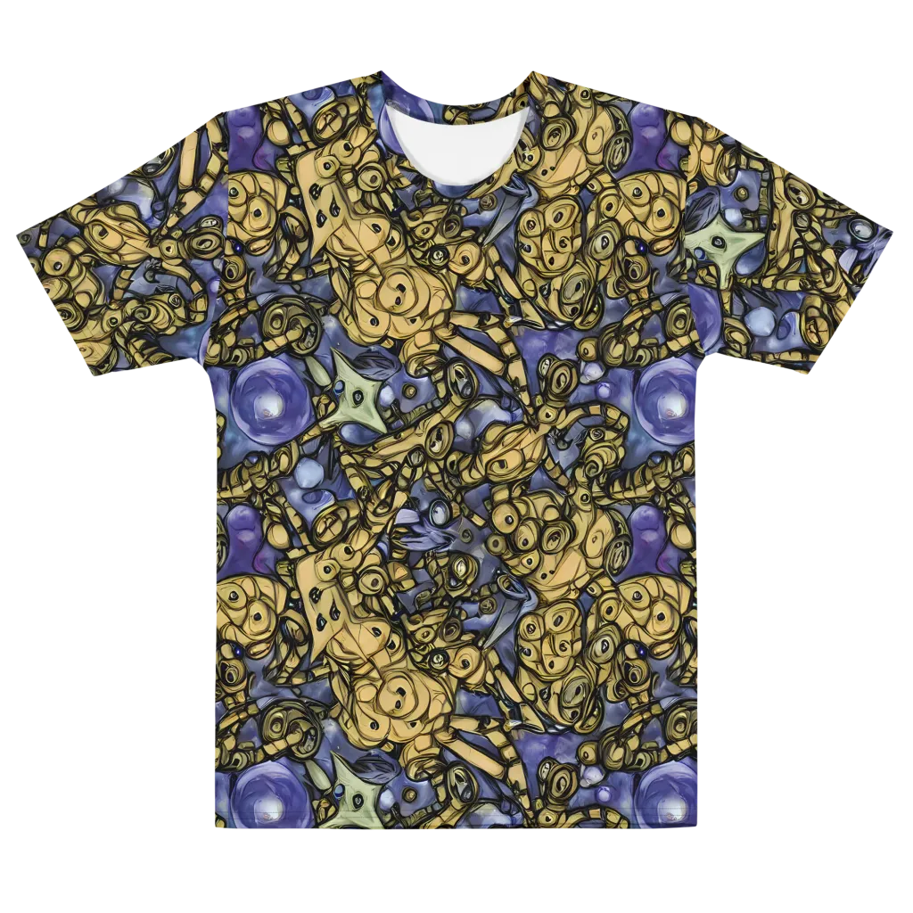 Gilded Dreamscape on Men's Cotton Crew Neck T-Shirt — Front