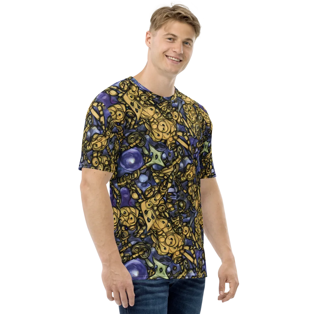 Gilded Dreamscape on Men's Crew Neck T-Shirt — Right