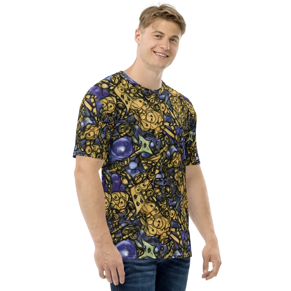 Gilded Dreamscape on Men's Crew Neck T-Shirt — Right
