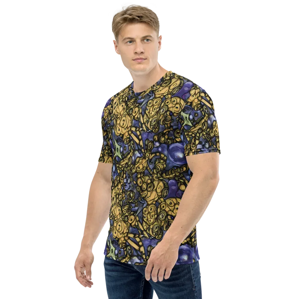 Gilded Dreamscape on Men's Crew Neck T-Shirt — Left