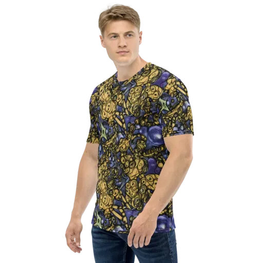 Gilded Dreamscape on a Men's Crew Neck T-Shirt