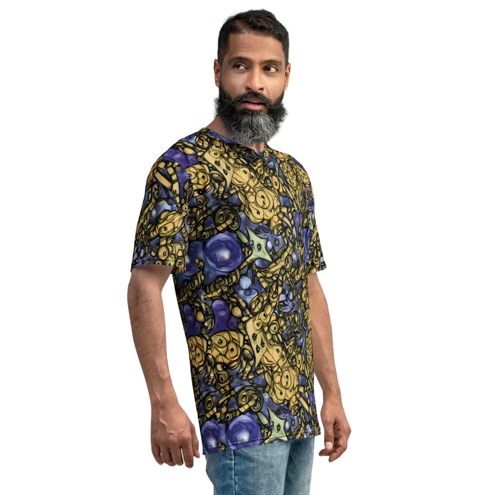 Gilded Dreamscape on Men's Crew Neck T-Shirt — Right