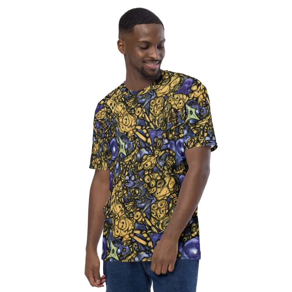 Gilded Dreamscape on Men's Crew Neck T-Shirt — Left