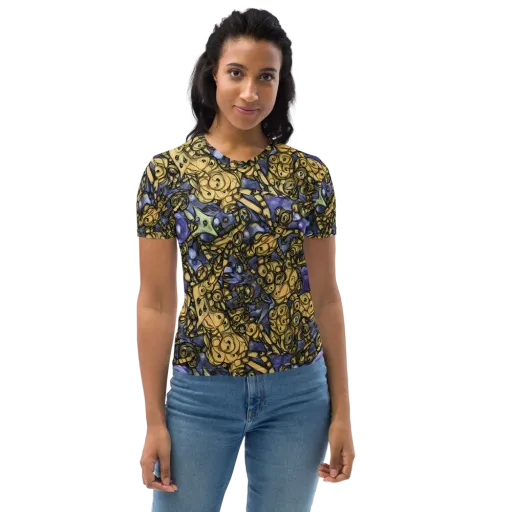 Gilded Dreamscape on a Women's Crew Neck T-Shirt