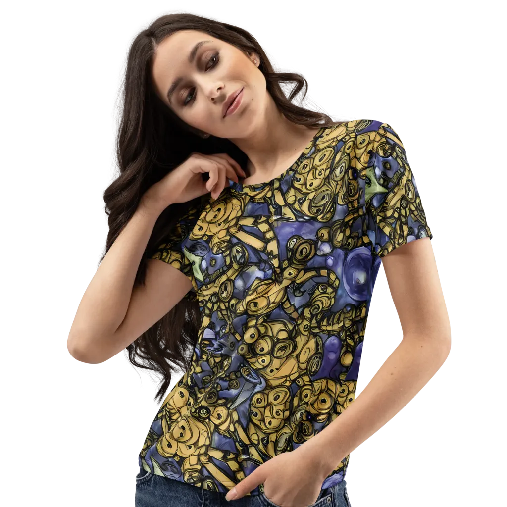 Gilded Dreamscape on Women's Crew Neck T-Shirt — Left Front