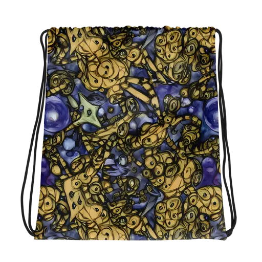 Gilded Dreamscape on a Drawstring Bag