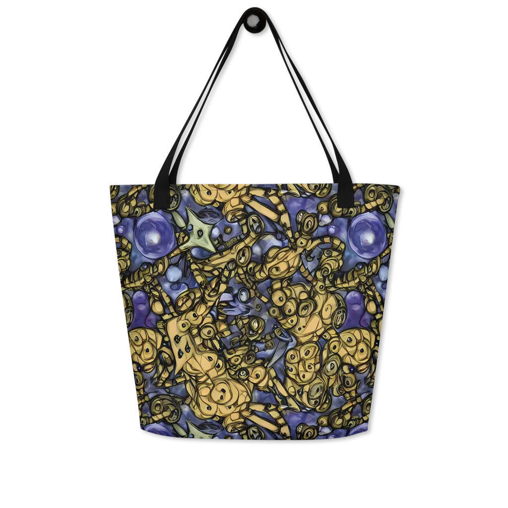 Gilded Dreamscape on Large Tote Bag W/ Pocket — Front