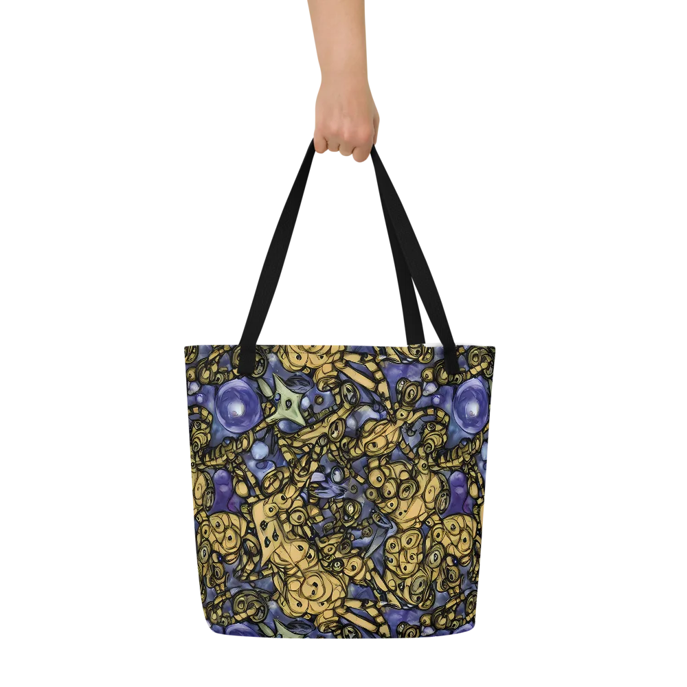 Gilded Dreamscape on Large Tote Bag W/ Pocket — Front