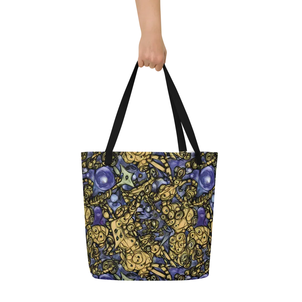 Gilded Dreamscape on Large Tote Bag W/ Pocket — Front