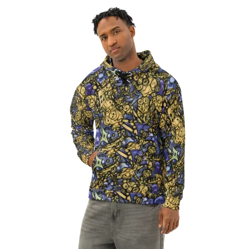 Gilded Dreamscape on a Cotton Hoodie