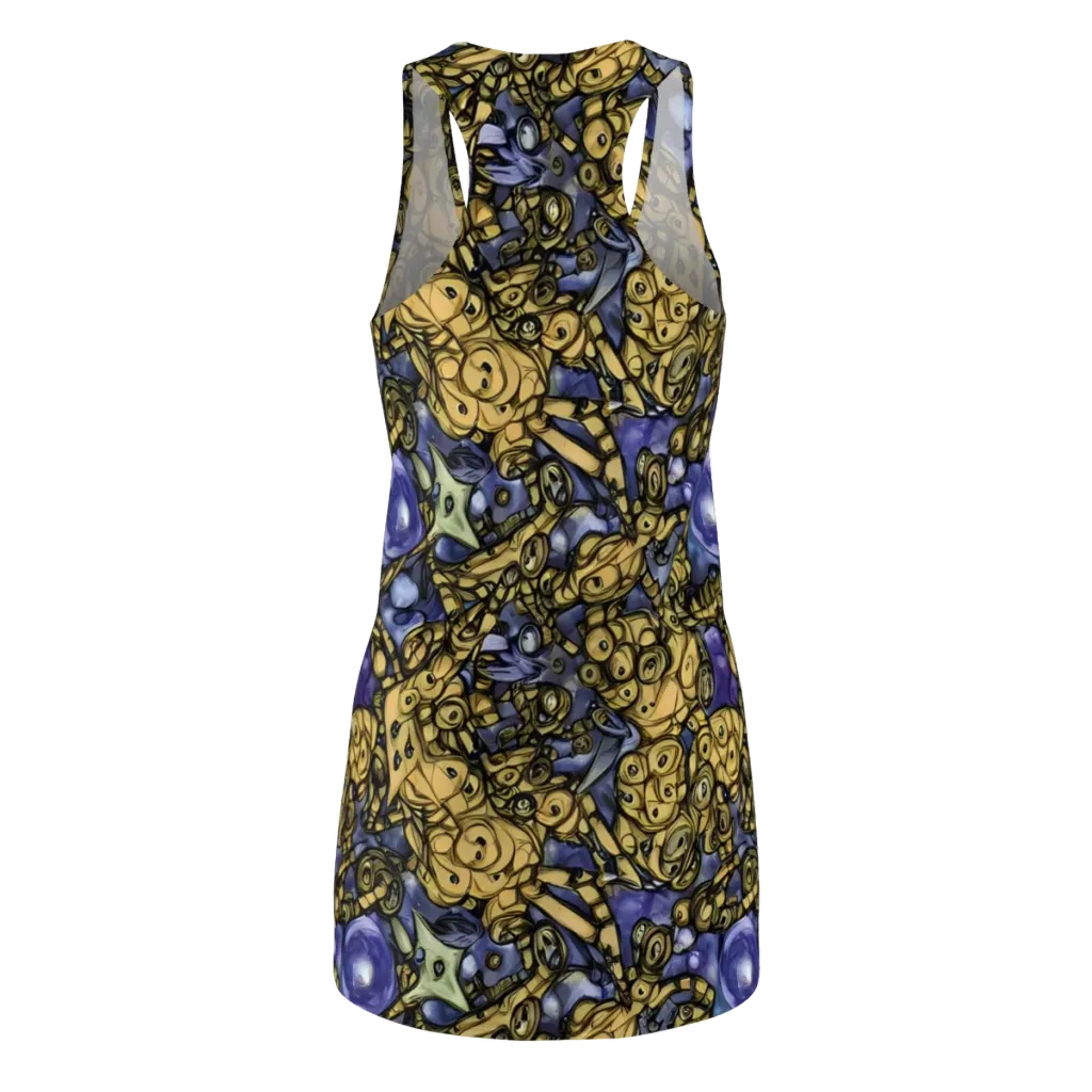 Gilded Dreamscape on Racerback Dress — Back