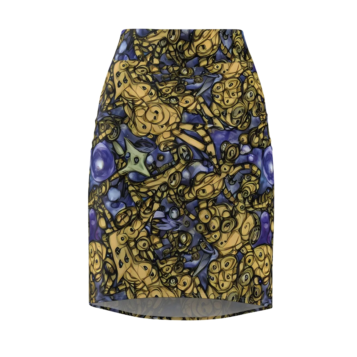 Gilded Dreamscape on Pencil Skirt — Front