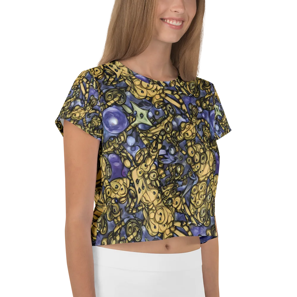 Gilded Dreamscape on Crop Tee — Right